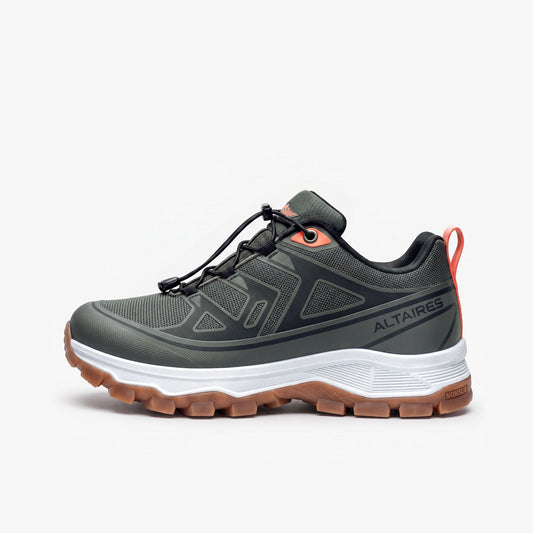 Low Top High-Style Runner/Hiker- Olive/Orange Gum