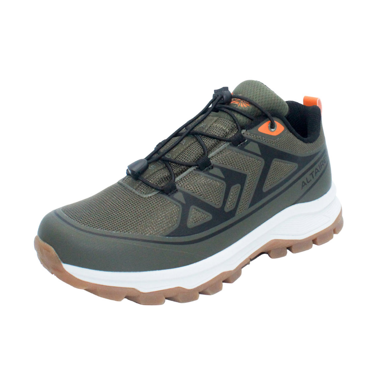 Low Top High-Style Runner/Hiker- Olive/Orange Gum