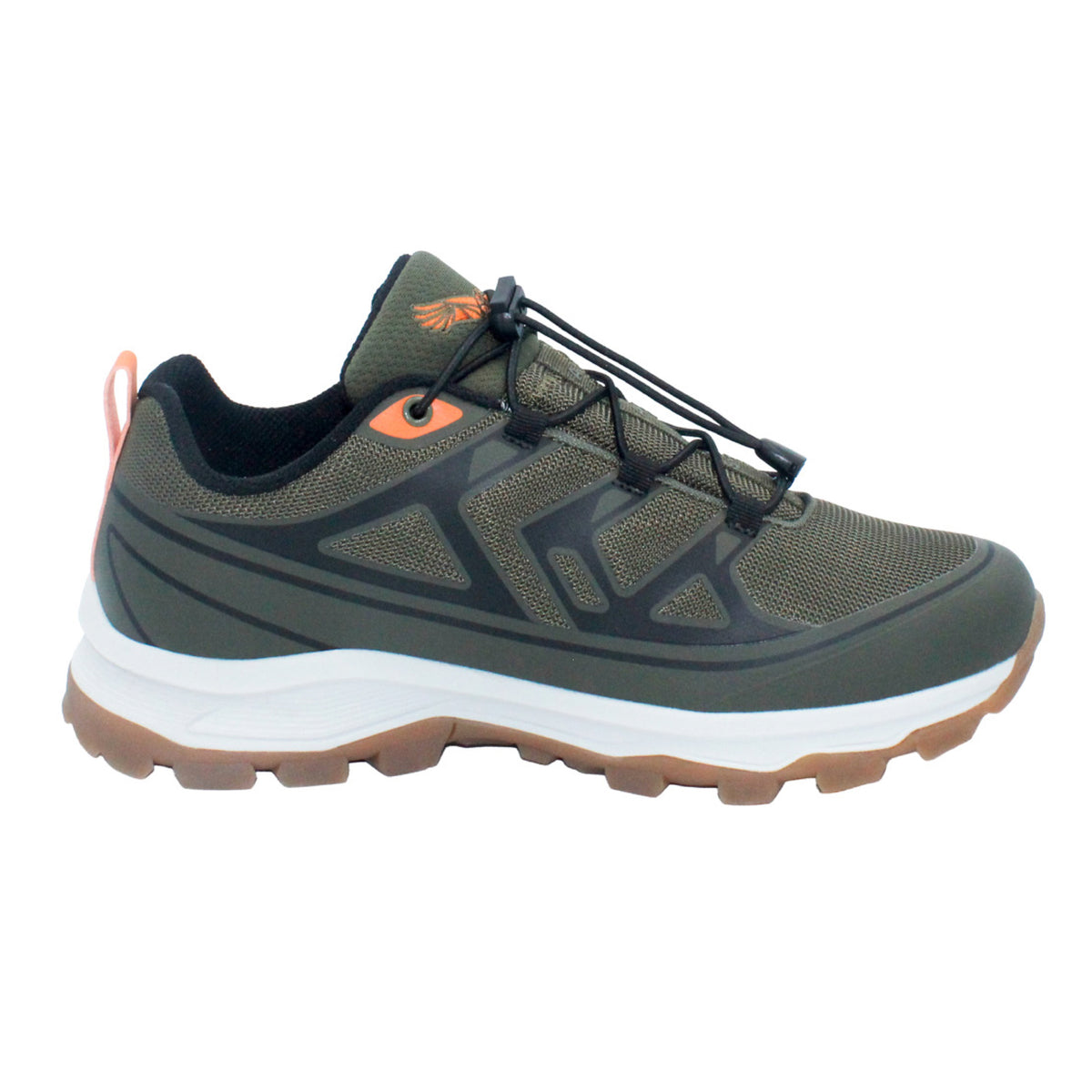 Low Top High-Style Runner/Hiker- Olive/Orange Gum