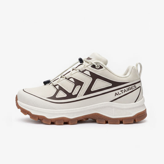 Low Top High-Style Runner/Hiker- Bone/Espresso Gum