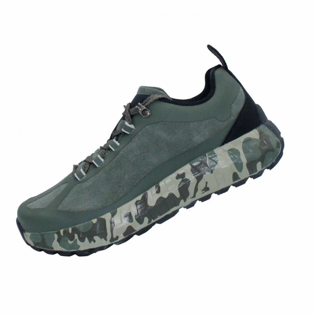 Premium Suede Trail Runner - Olive/Camo