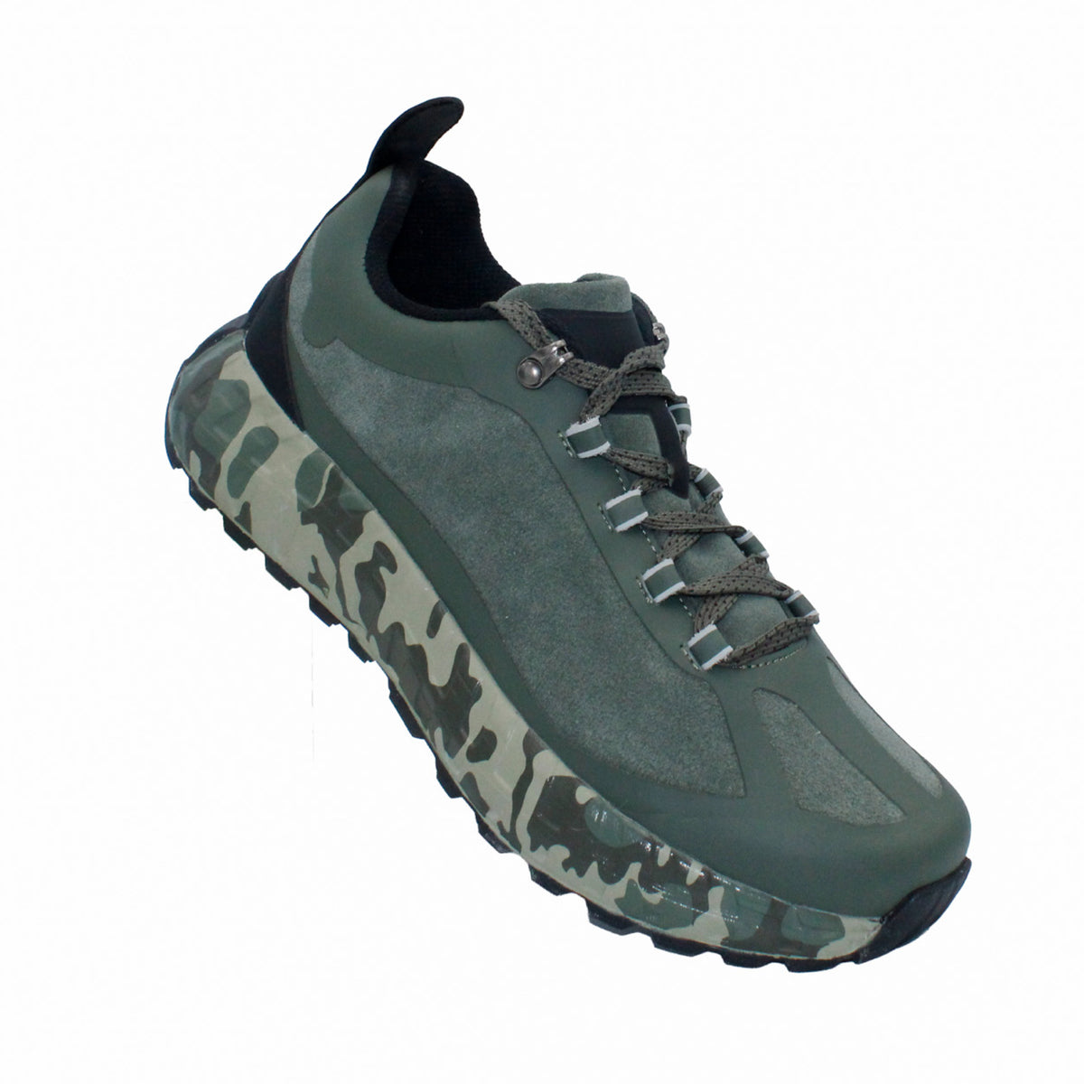Premium Suede Trail Runner - Olive/Camo