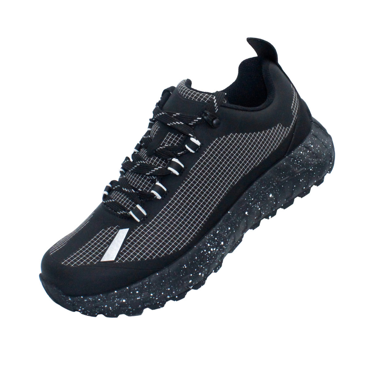 Premium Suede Trail Runner - Triple Black/Speckle