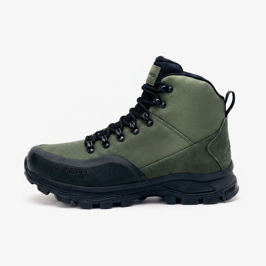Suede & ALTA-WEAVE Nylon Waterproof Hiker - Olive/Black