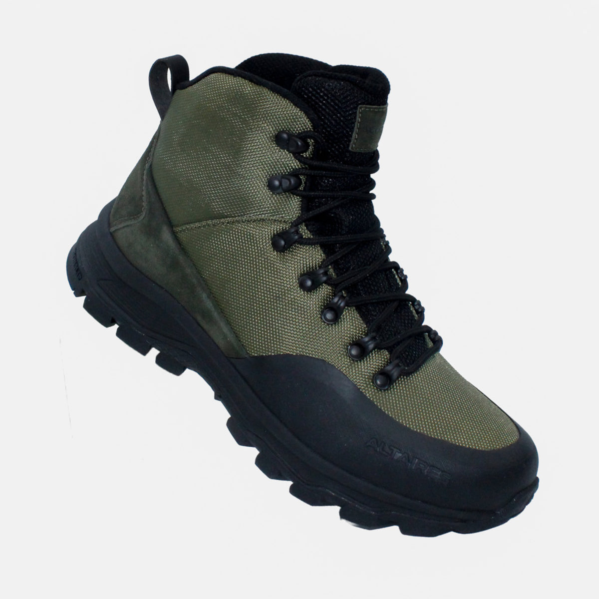 Suede & ALTA-WEAVE Nylon Waterproof Hiker - Olive/Black
